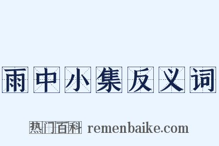 雨中小集反义词是什么意思的图片